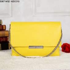 Чанта през рамо Celine Blade Flap от телешка кожа, лимоненожълта 5367
