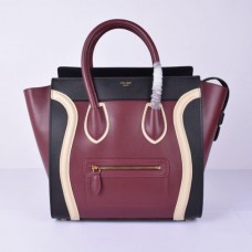 Голяма чанта за багаж Celine в черно, вино и бяло