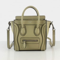 Чанта Celine Small Luggage Tote в бежово-сива кожа