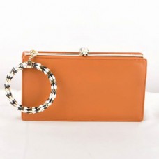 Оригинална кожена чанта с рамка Bvlgari Serpenti, цвят Earth Yellow 82121
