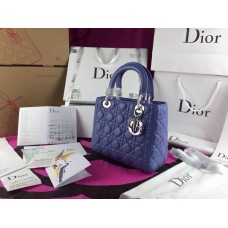 AAA имитация на Dior Lady по подразбиране синя чанта