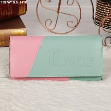 Christian Dior Многоцветен светлозелен/светлорозов портфейл с капак 119