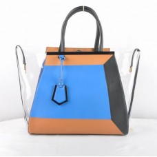 Синя прозрачна PVC чанта Fendi 2Jours Синя прозрачна PVC чанта Fendi 2Jours