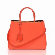 Чанта с горна дръжка от оранжев плат Fendi 2Jours