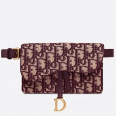 Чанта Dior Bordeaux Oblique Saddle Belt