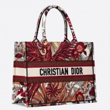 Малка чанта Dior за книги от червено платно Phoenix