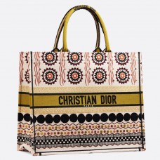 Чанта Dior Book Tote от многоцветен плат с геометрични мотиви