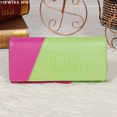 Портфейл с капак Christian Dior в многоцветен лайм/праскова цвят 119