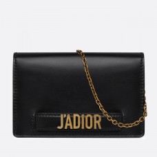 Черен портфейл Dior J'Adior с верижка Черен портфейл Dior J'Adior с верижка