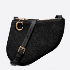 Чанта Dior Saddle Trio с каишка от черна телешка кожа
