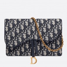 Син клъч Dior Oblique Saddle Chain