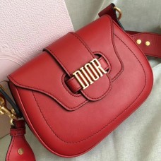 Чанта за сядане Dior D-Fence от червена телешка кожа