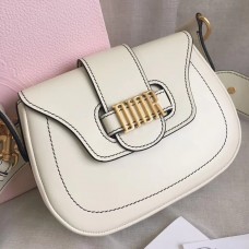 Чанта за сядане Dior D-Fence от бяла телешка кожа