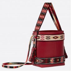 Чанта Dior Diorodeo Hobo от червена телешка кожа