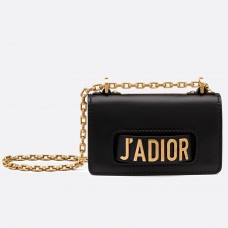 Черна мини чанта Dior J'Adior от телешка кожа с капак
