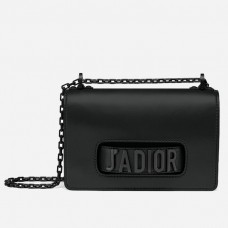 Чанта с капак Dior J'Adior от черна ултра матова телешка кожа