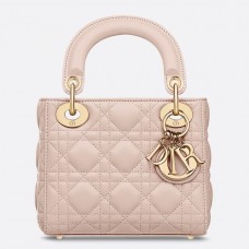 Мини чанта Dior от агнешка кожа с верижка Dior Poudre Мини чанта Dior от агнешка кожа с верижка Dior Poudre