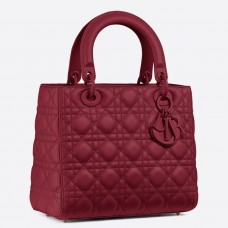 Дамска чанта Dior Medium Dior от черешова ултра матова телешка кожа Дамска чанта Dior Medium Dior от черешова ултра матова телешка кожа