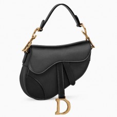 Мини чанта Dior от черна телешка кожа