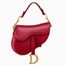 Мини чанта Dior от червена телешка кожа