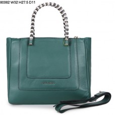 Bvlgari Нова чанта от телешка кожа Serpenti в зелено 80382