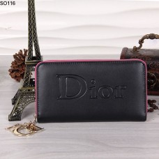 Christian Dior Черен портфейл с цип 116 Christian Dior Черен портфейл с цип 116