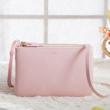 Малка чанта Celine Trio Crossbody от розова телешка кожа Малка чанта Celine Trio Crossbody от розова телешка кожа