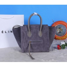 Тъмносиви велурени чанти Celine Boston